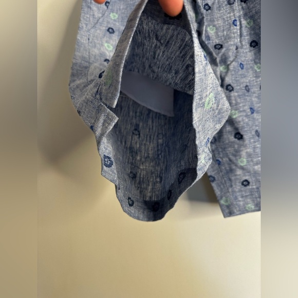 NWT  Men’s. Tenth & Ocean Blue Washable Linen Shorts. Blue Floral Print. - Picture 12 of 14
